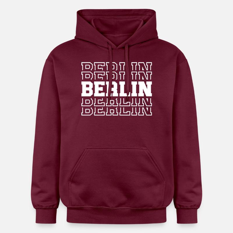 Style typographique berlinois - Sweat à capuche Softstyle® Gildan Unisexe - maroon