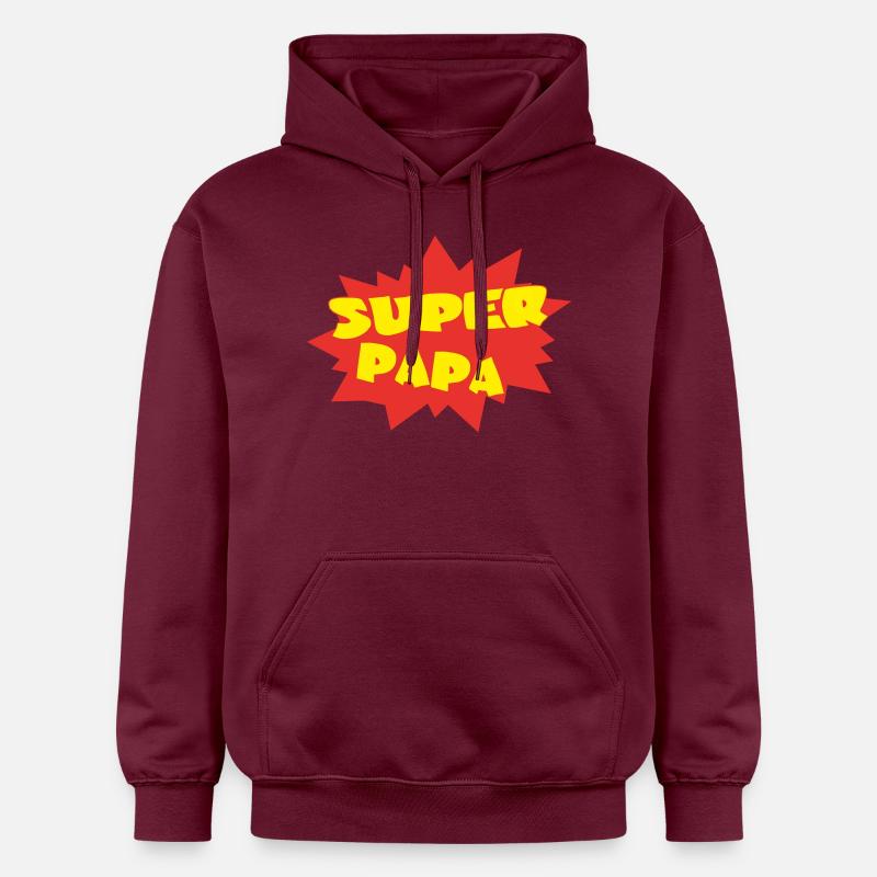 Papa - Sweat à capuche Softstyle® Gildan Unisexe - maroon