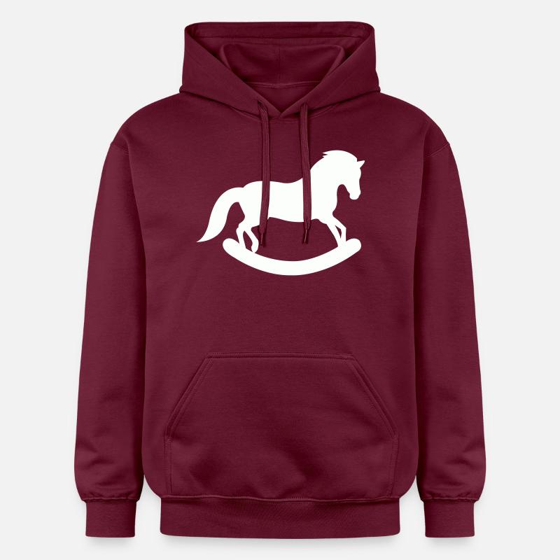 Cheval à bascule - Sweat à capuche Softstyle® Gildan Unisexe - maroon