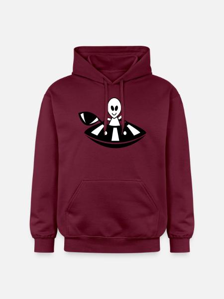 Alien UFO - Gildan Unisex Softstyle® Midweight Hoodie - maroon