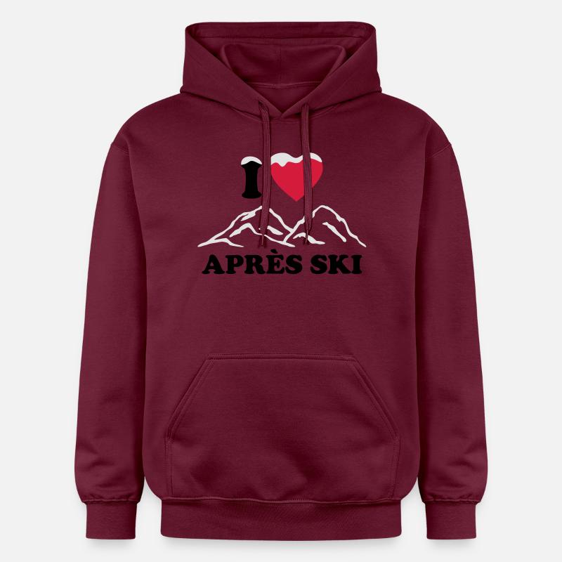 J'aime Apres Ski - Sweat à capuche Softstyle® Gildan Unisexe - maroon