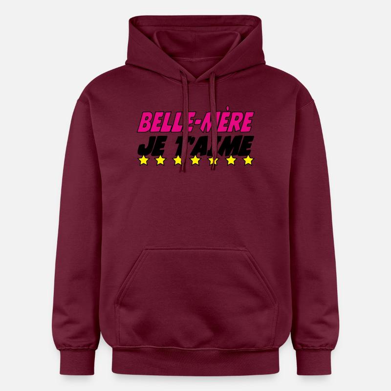 Belle Mère je t'aime - Sweat à capuche Softstyle® Gildan Unisexe - maroon