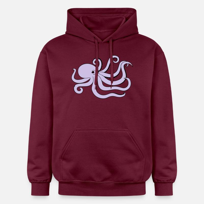 octopus - Sweat à capuche Softstyle® Gildan Unisexe - maroon