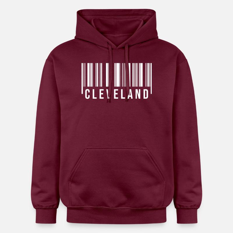 Code-barres de Cleveland - Sweat à capuche Softstyle® Gildan Unisexe - maroon