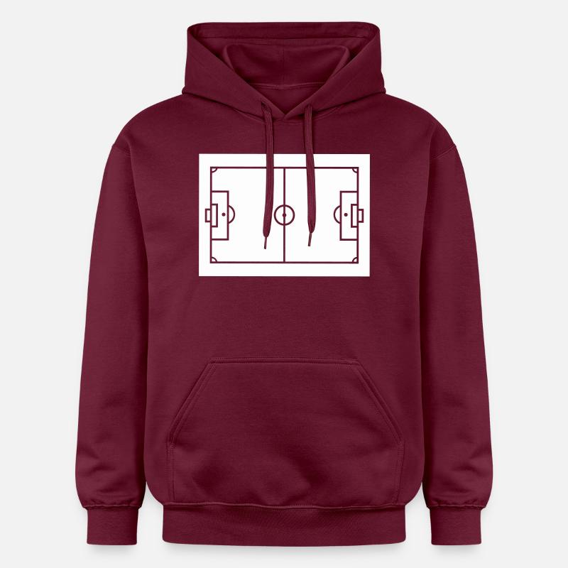 Terrain de football - Sweat à capuche Softstyle® Gildan Unisexe - maroon