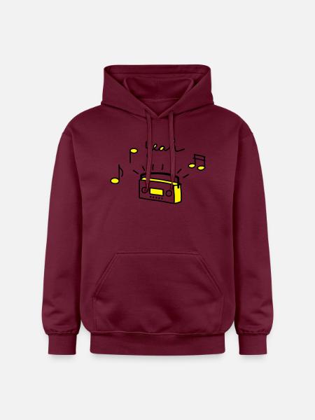 Tape radio yeah -V2 - Gildan Unisex Softstyle® Midweight Hoodie - maroon