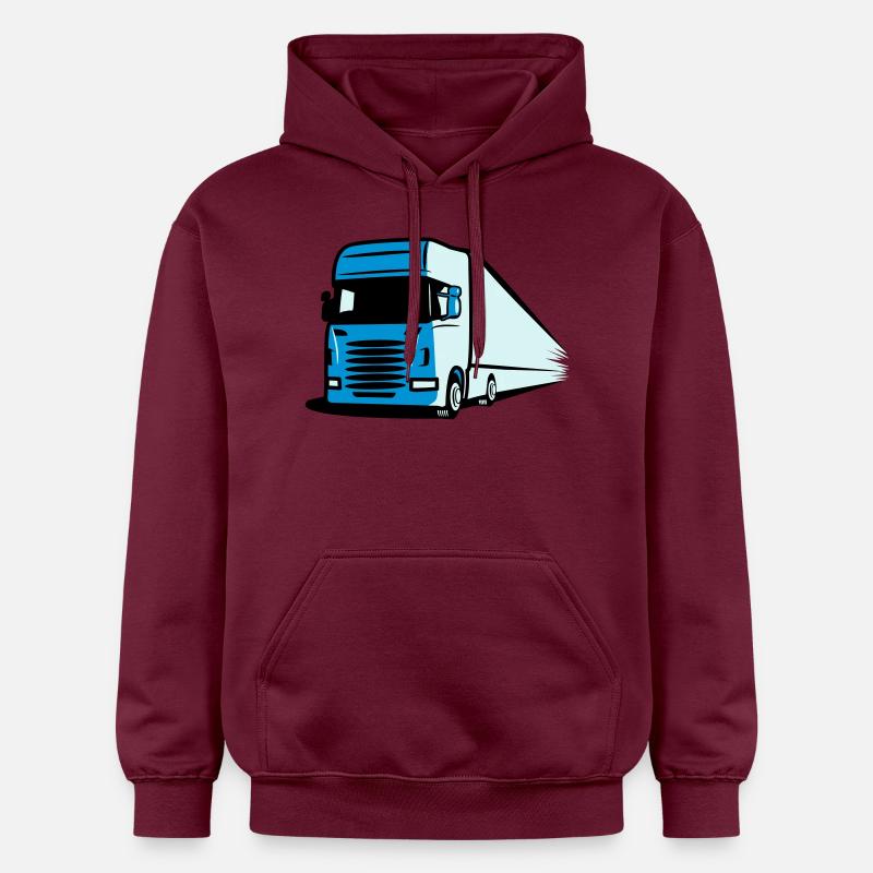 Art de camion camion - Sweat à capuche Softstyle® Gildan Unisexe - maroon
