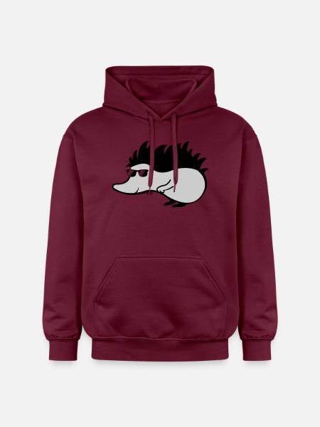 hérisson cool - Sweat à capuche Softstyle® Gildan Unisexe - maroon