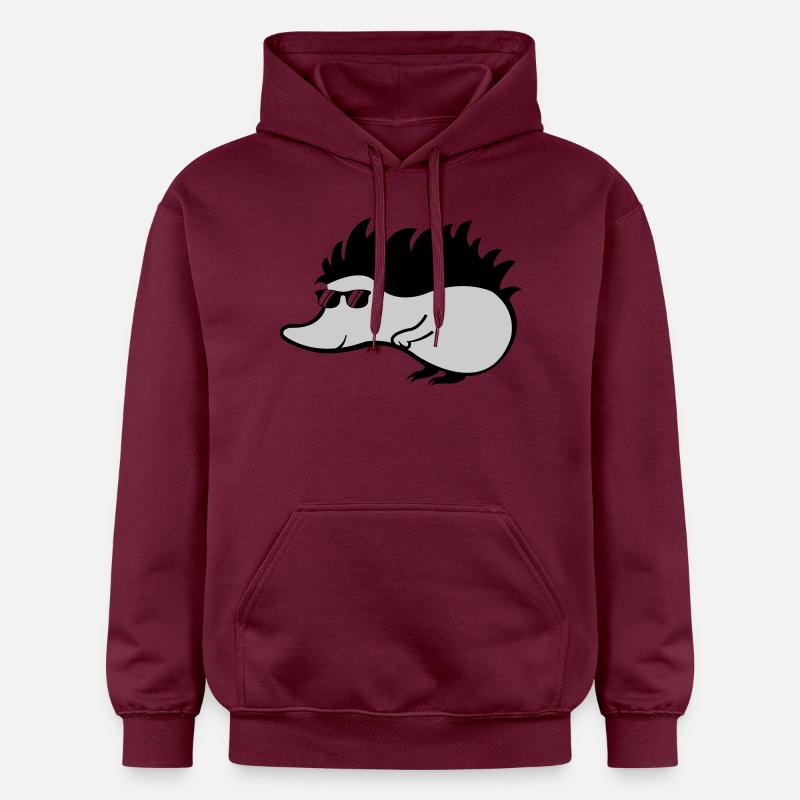 hérisson cool - Sweat à capuche Softstyle® Gildan Unisexe - maroon
