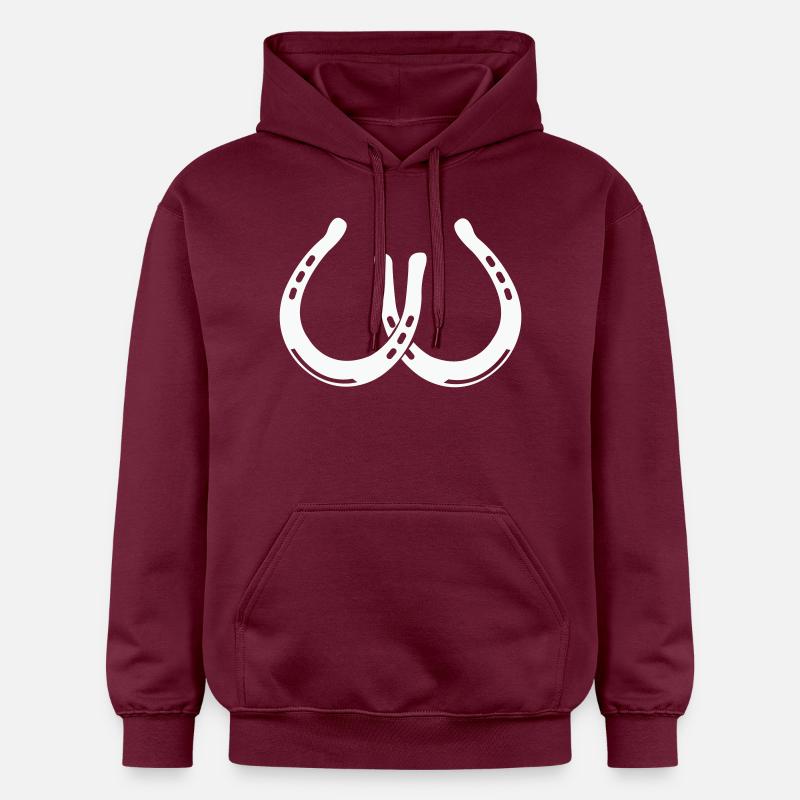 Fer à cheval 2 - Sweat à capuche Softstyle® Gildan Unisexe - maroon