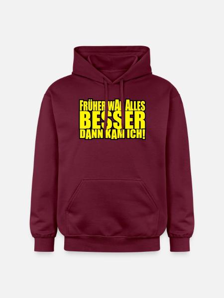 everything was better - Gildan Unisex Softstyle® Midweight Hoodie - maroon
