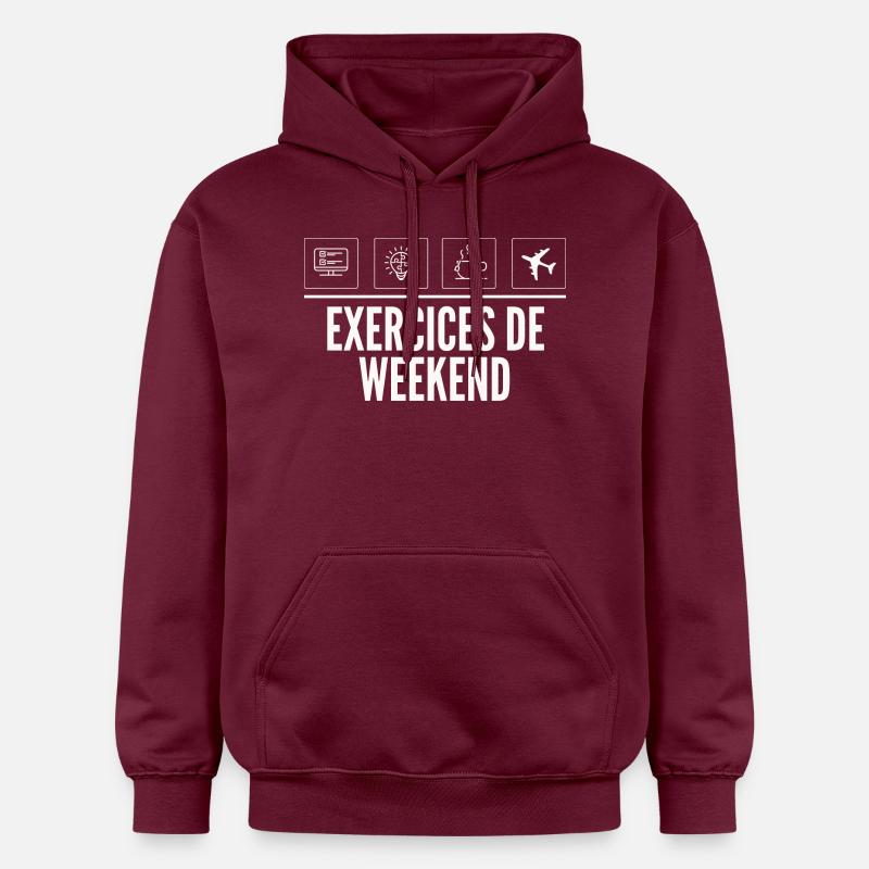 Weekend Exercises - Weekend Exercise - Gildan Unisex Softstyle® Midweight Hoodie - maroon