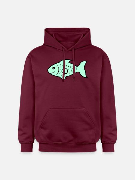 fish1 - Gildan Unisex Softstyle® Midweight Hoodie - maroon