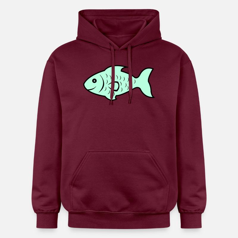 fish1 - Gildan Unisex Softstyle® Midweight Hoodie - Maroon