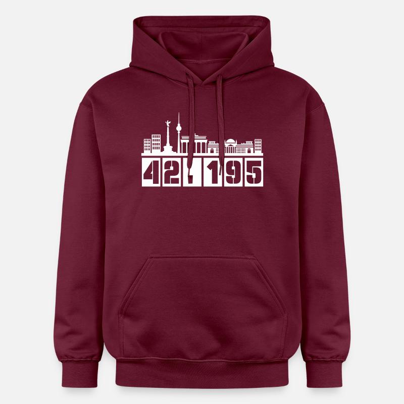 Marathon Skyline de Berlin 1 - Sweat à capuche Softstyle® Gildan Unisexe - maroon