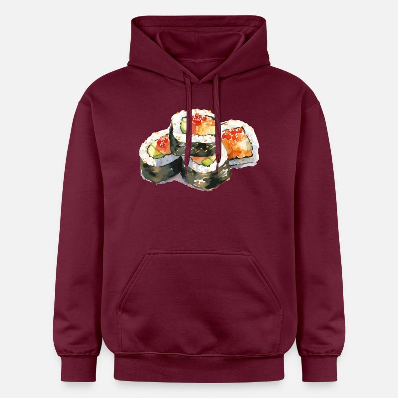 Nourriture pour sushis - Sweat à capuche Softstyle® Gildan Unisexe - maroon