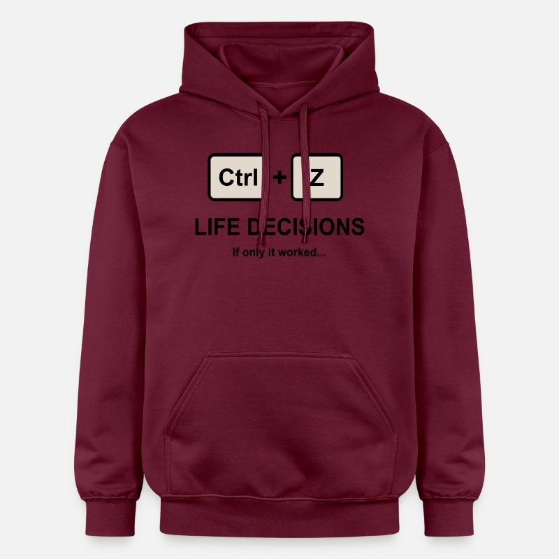 Ctrl + Z Décisions de vie - Sweat à capuche Softstyle® Gildan Unisexe - maroon