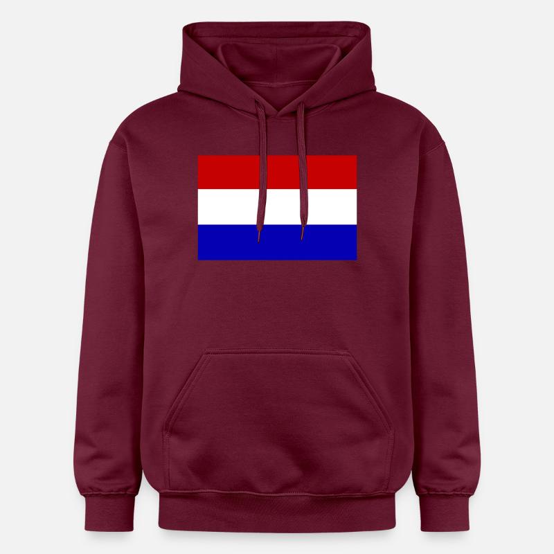 Pays-Bas, Pays-Bas, Pays-Bas, drapeau, drapeau - Sweat à capuche Softstyle® Gildan Unisexe - maroon
