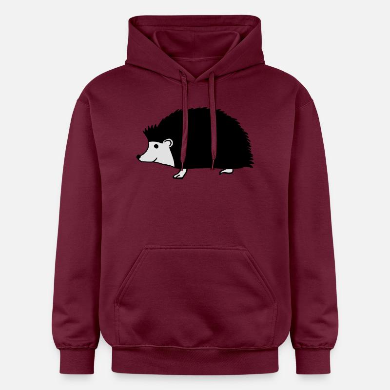 hand drawn hedgehog - Sweat à capuche Softstyle® Gildan Unisexe - maroon