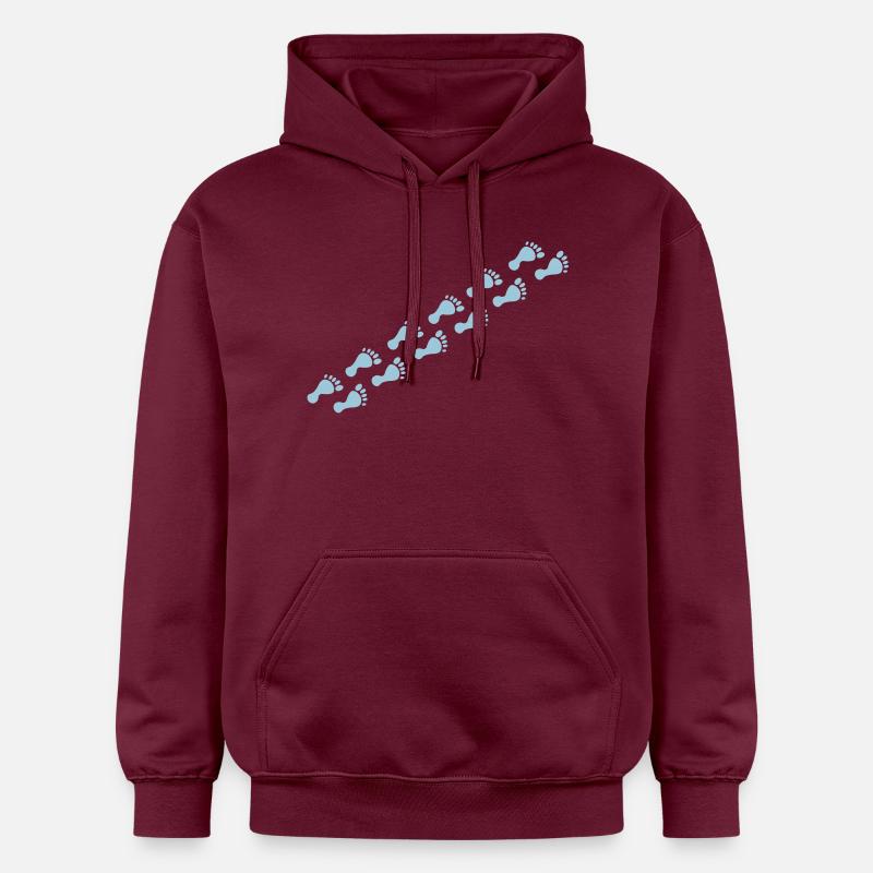 footprints - Sweat à capuche Softstyle® Gildan Unisexe - maroon