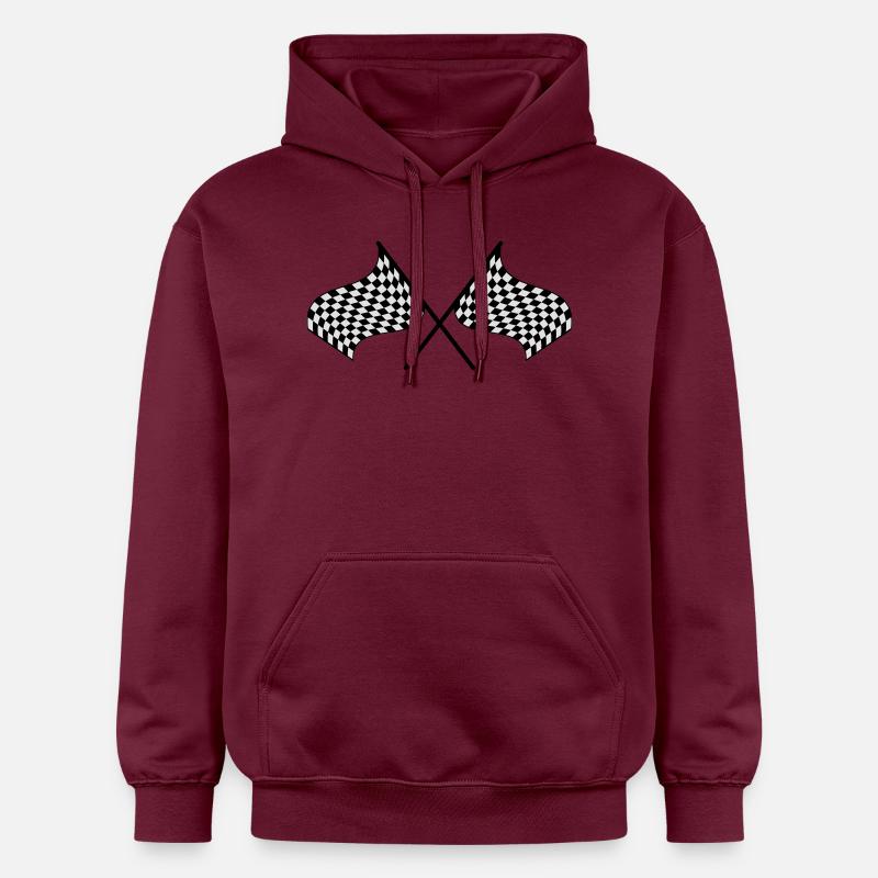 drapeau à damiers - Sweat à capuche Softstyle® Gildan Unisexe - maroon