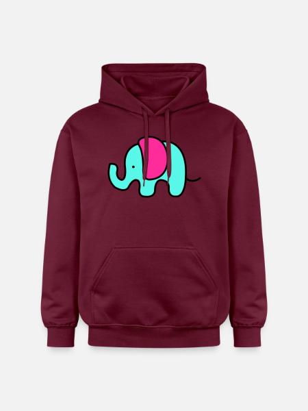 Baby Elephant - Gildan Unisex Softstyle® Midweight Hoodie - maroon