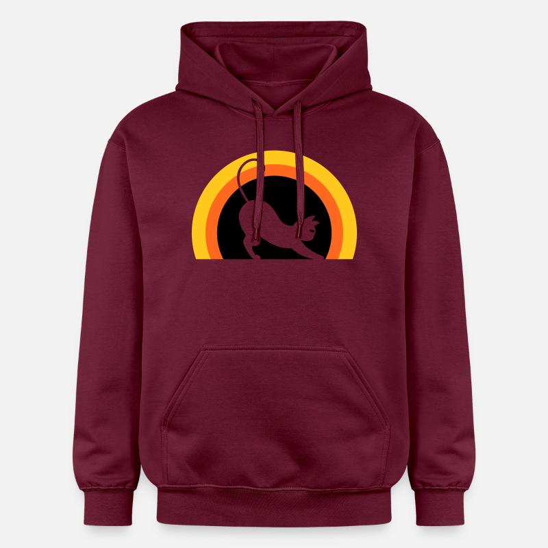 Chat > graphique vectoriel ! Chat - Sweat à capuche Softstyle® Gildan Unisexe - maroon