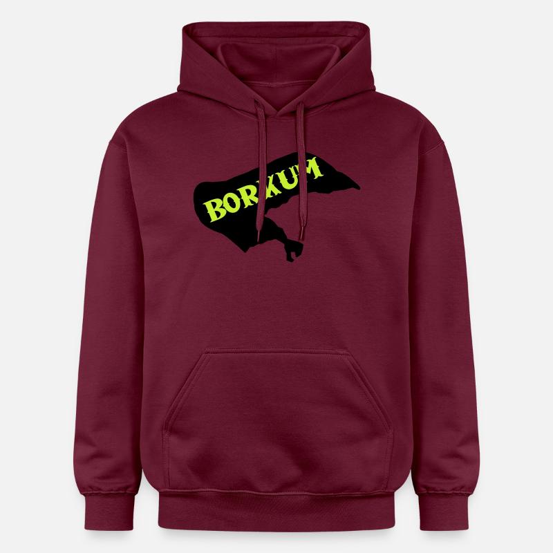Île de Borkum - Sweat à capuche Softstyle® Gildan Unisexe - maroon