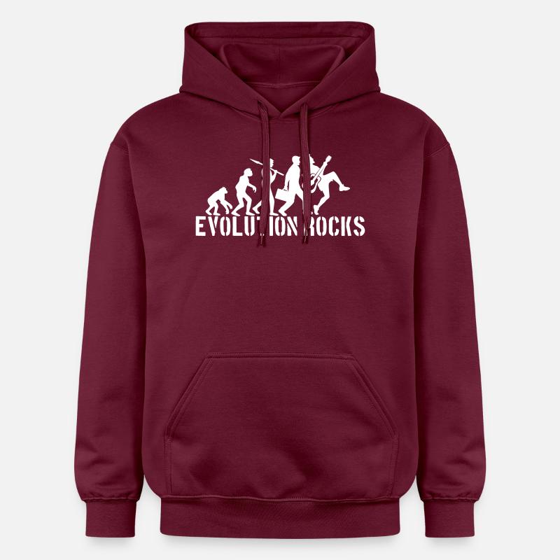 Evolution Rocks Guitares Musique Guitariste - Sweat à capuche Softstyle® Gildan Unisexe - maroon