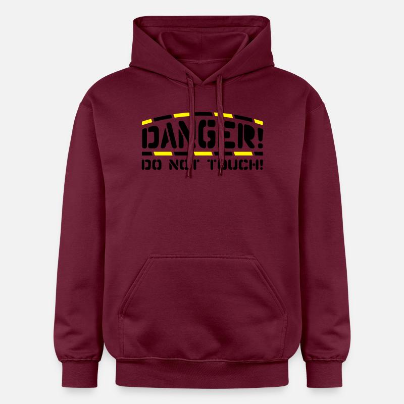 danger_do_not_touch_t2 - Sweat à capuche Softstyle® Gildan Unisexe - maroon