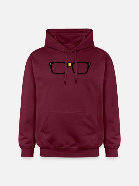glasses - Nerd - Gildan Unisex Softstyle® Midweight Hoodie - maroon