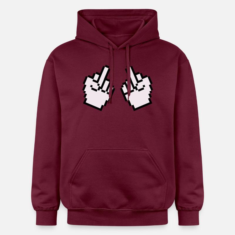 Doigt d’honneur Pixel 2 - Sweat à capuche Softstyle® Gildan Unisexe - maroon