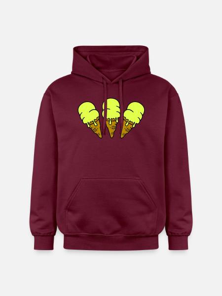 Ice Cream Ice Cream 3 - Gildan Unisex Softstyle® Midweight Hoodie - maroon