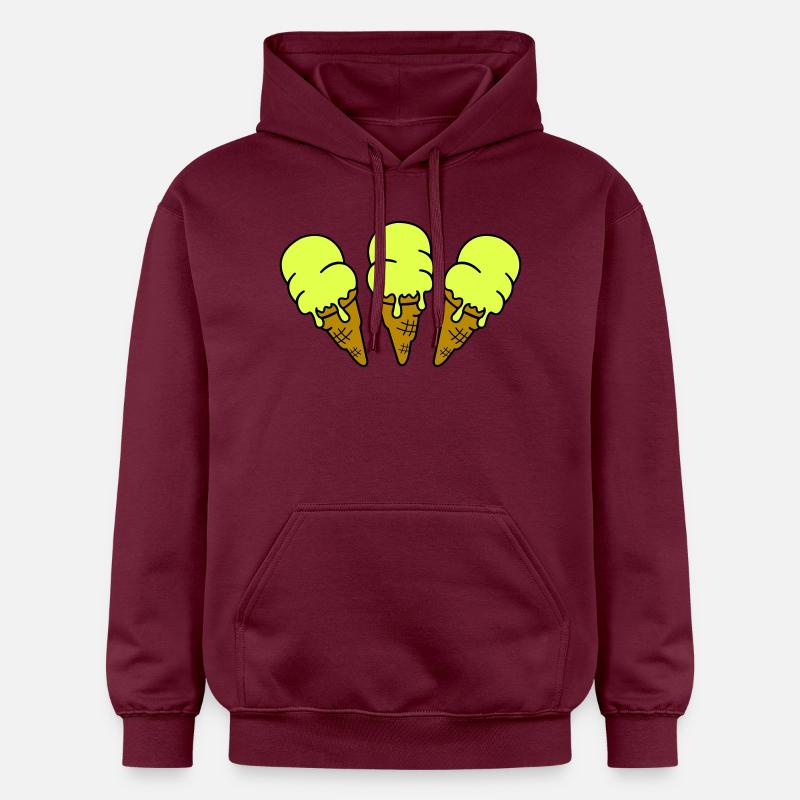 eis eiscreme 3 - Gildan Unisex Softstyle® Midweight Hoodie - Maroon