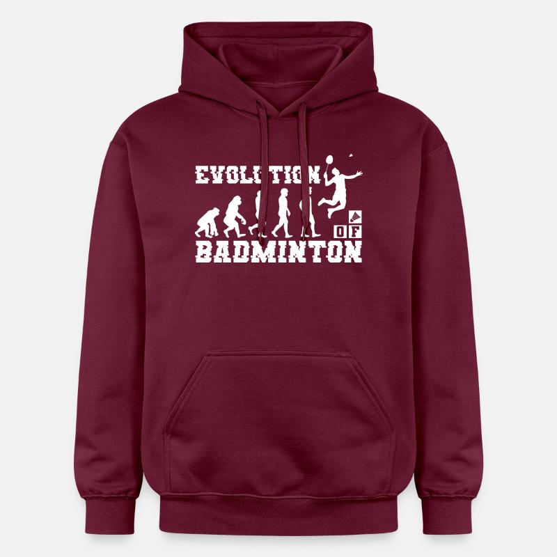 Badminton Evolution Silhouette - Sweat à capuche Softstyle® Gildan Unisexe - maroon