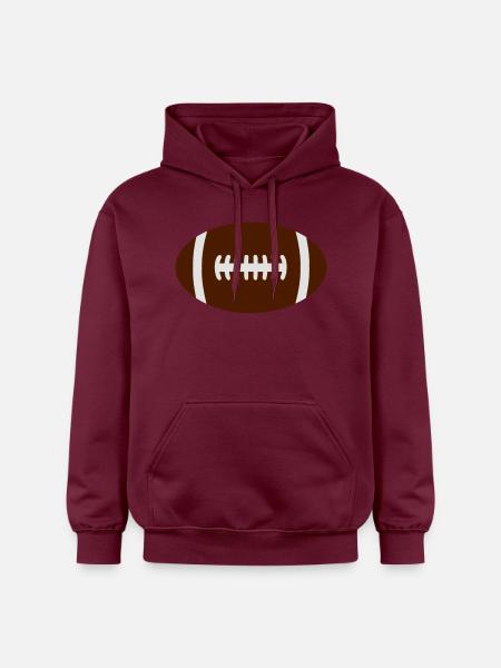 rugby ball - Gildan Unisex Softstyle® Midweight Hoodie - maroon