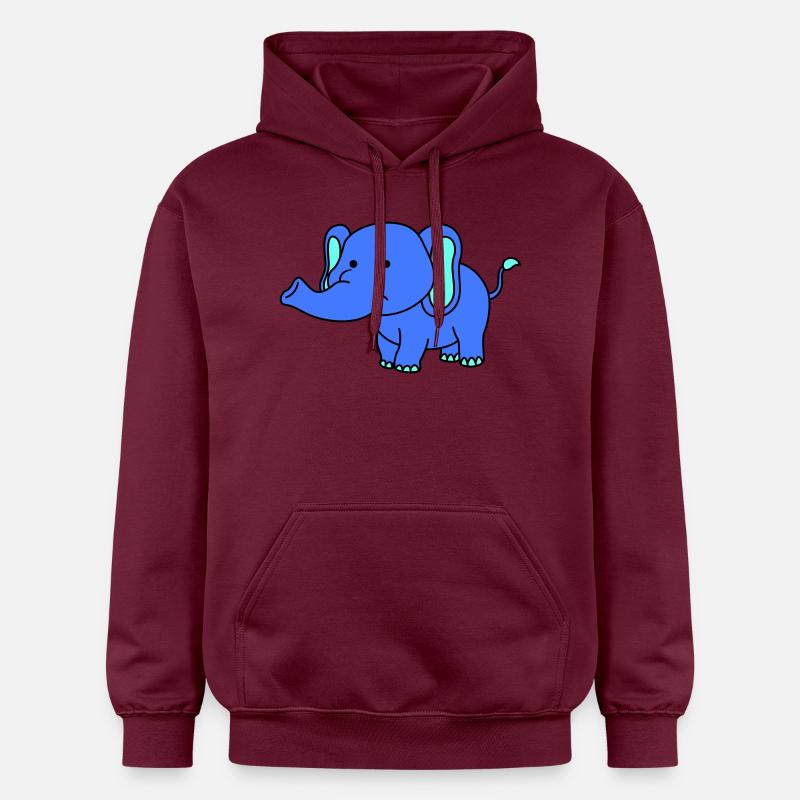 éléphant - Sweat à capuche Softstyle® Gildan Unisexe - maroon