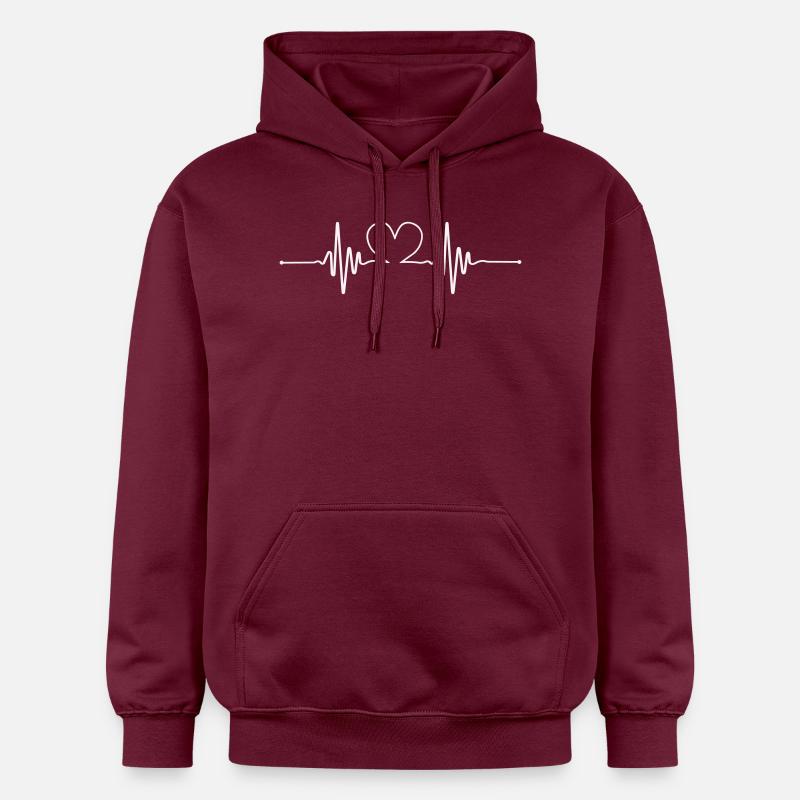 battements cardiaques - Sweat à capuche Softstyle® Gildan Unisexe - maroon
