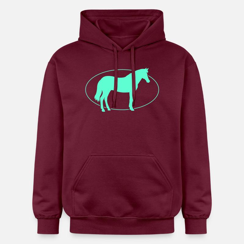 Pferd Cheval - Sweat à capuche Softstyle® Gildan Unisexe - maroon