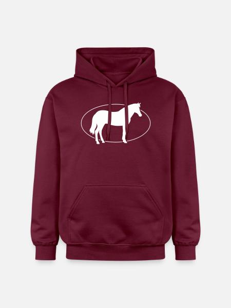 Koń Pferd - Bluza z kapturem typu unisex Gildan Softstyle® Midweight - kasztanowy
