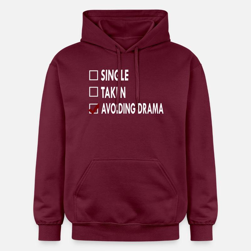 SINGLE AVOIDING DRAMA - Sweat à capuche Softstyle® Gildan Unisexe - maroon