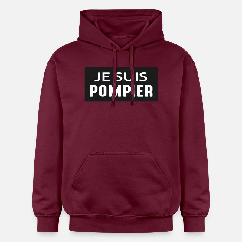 JE SUIS POMPIER - Sweat à capuche Softstyle® Gildan Unisexe - maroon