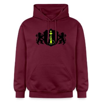 Armoiries symbole narguilé - Sweat à capuche Softstyle® Gildan Unisexe - maroon - Devant - Liana (172cm) & Jaron (178cm)