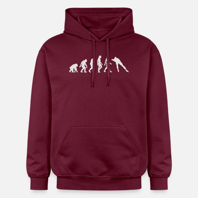 L'évolution du patinage - Sweat à capuche Softstyle® Gildan Unisexe - maroon