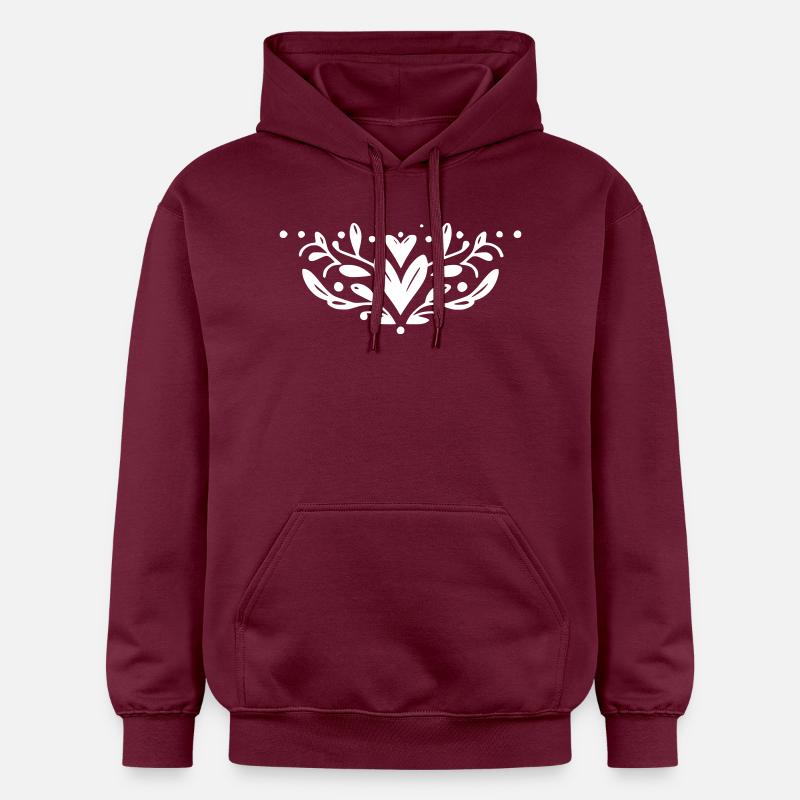 Florecimiento del corazón - Sudadera con capucha unisex de peso medio Softstyle® de Gildan - maroon