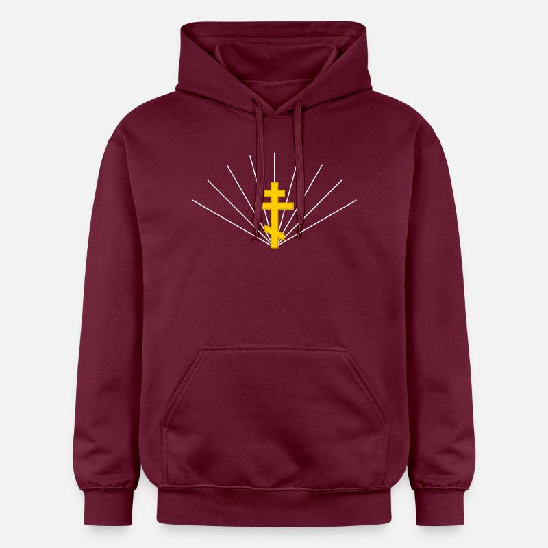 Croix orthodoxe - Sweat à capuche Softstyle® Gildan Unisexe - maroon