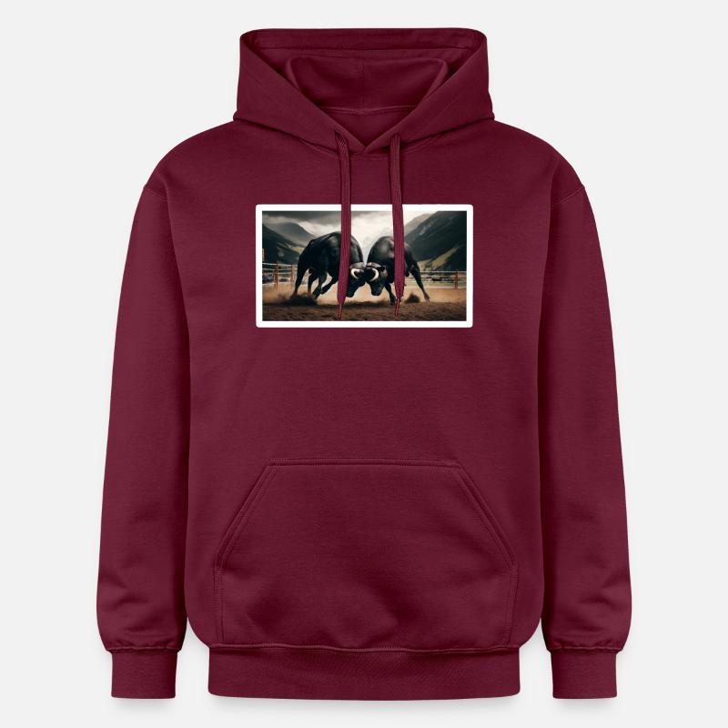 Taureaux d’Hérens - Sweat à capuche Softstyle® Gildan Unisexe - maroon