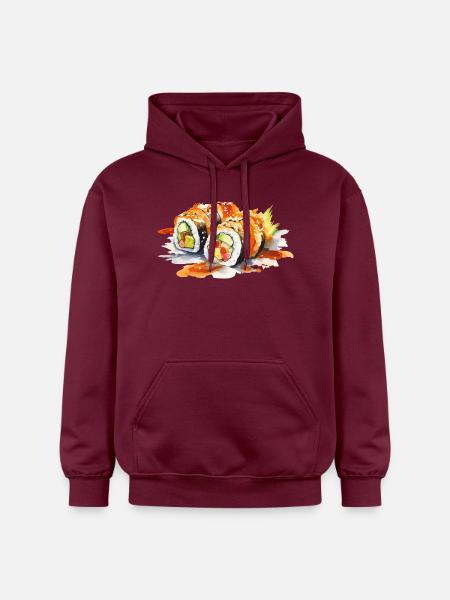 Sushi - Gildan Unisex Softstyle® Midweight Hoodie - maroon