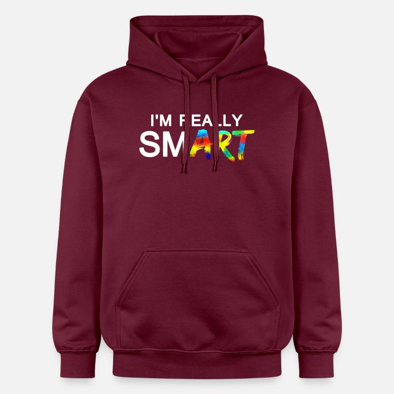 Really SmART 02 - Sweat à capuche Softstyle® Gildan Unisexe - maroon