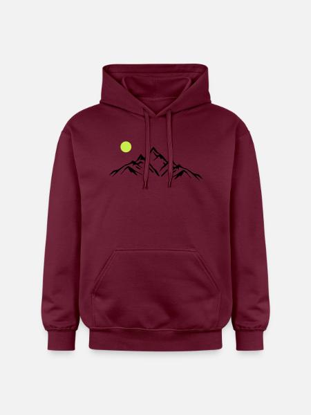 Mountains - Gildan Unisex Softstyle® Midweight Hoodie - maroon